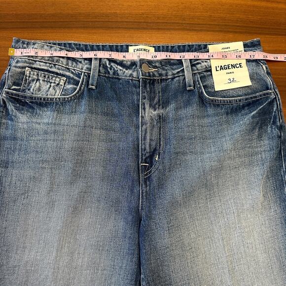 L'AGENCE Jones Ultra High Rise Stovepipe Jeans, MSRP $295, Quiet Luxury, size 32 - Picture 6 of 10